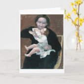 モーリス・デニスの母子 カード (黄色い花)