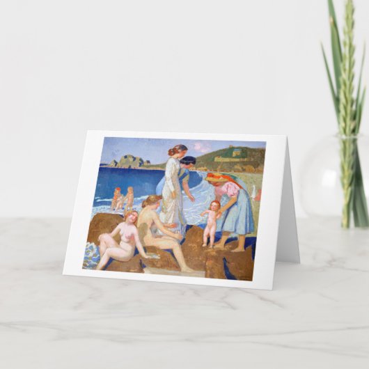 モーリス・デニス海水浴 カード (正面)