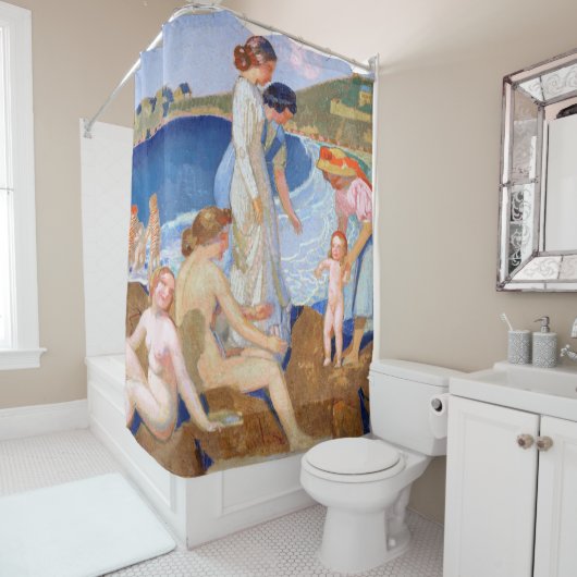 モーリス・デニス海水浴 シャワーカーテン (インサイチュ)