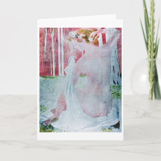 モーリス・デニス、デイジーで冠を飾ったニンフ カード (正面)