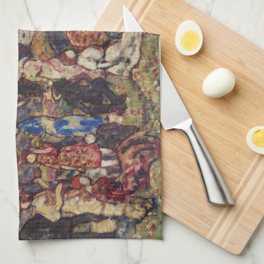 モーリス・プレンダガストの秋、ヴィンテージ ファイン アート キッチンタオル (四つ折り)