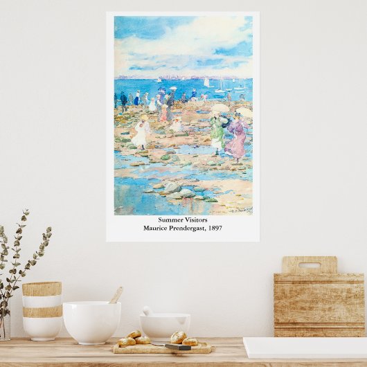 モーリス・プレンダーガスト夏の訪問者 ポスター (キッチン)