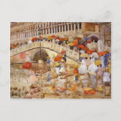 モーリス・プレンダーガスト – 雨の中の傘 ポストカード (正面)