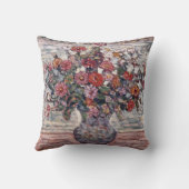 モーリス・プレンデガストの花瓶の花、ジニア クッション (裏面)