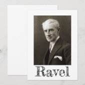 モーリス・ラベルポートレート（1925年c.） 招待状 (正面/裏面)