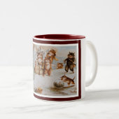 モーリスBoulangerのクリスマス猫 ツートーンマグカップ (正面右)