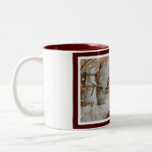 モーリスBoulangerのクリスマス猫 ツートーンマグカップ (左)