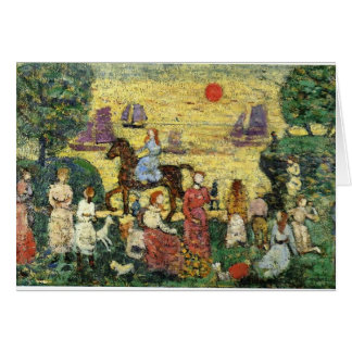 モーリスPrendergast-の日没および海の霧