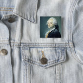 モーリスQuentin de la Tour 1750年のポートレート 缶バッジ (インサイチュ)