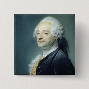モーリスQuentin de la Tour 1750年のポートレート 缶バッジ