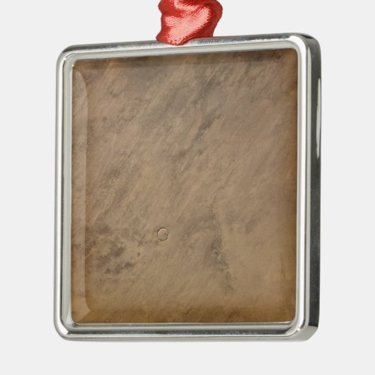 モーリタニアのテヌマークレーター メタルオーナメント (左)