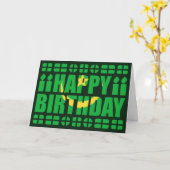 モーリタニアの国旗の誕生日カード カード (黄色い花)