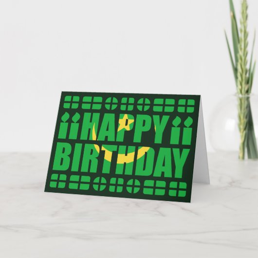 モーリタニアの国旗の誕生日カード カード (正面)