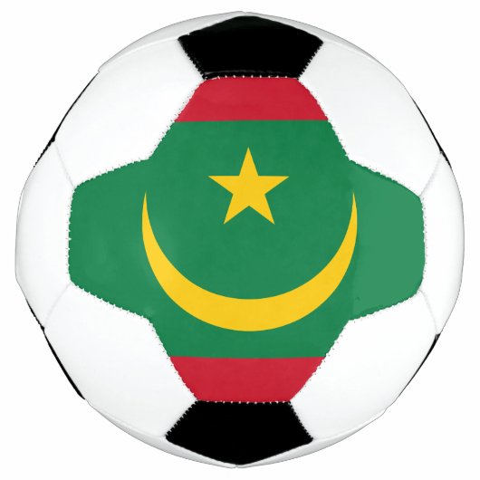 モーリタニアの国旗 サッカーボール (正面)