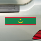 モーリタニアの国旗 バンパーステッカー (車上)