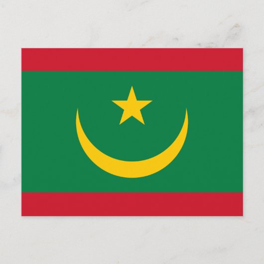 モーリタニアの国旗 ポストカード (正面)