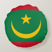 モーリタニアの国旗 ラウンドクッション (裏面)