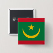 モーリタニアの国旗 缶バッジ (正面&裏面)