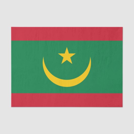 モーリタニアの国旗 薄葉紙 (正面)