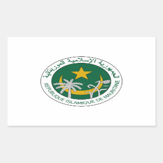 モーリタニアの国民のシール 長方形シール