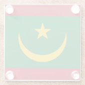 モーリタニアの旗 ガラスコースター (裏面)