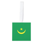 モーリタニアの旗 キューブオーナメント (正面)