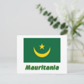 モーリタニアの旗（モーリタニアき、Flag of Mauritania） ポストカード (スタンド正面)