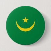 モーリタニアの旗 缶バッジ (正面)