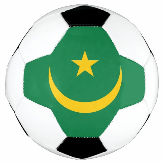 モーリタニアの旧国旗 サッカーボール (正面)