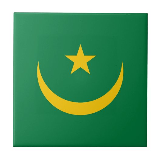 モーリタニアの旧国旗 タイル (正面)