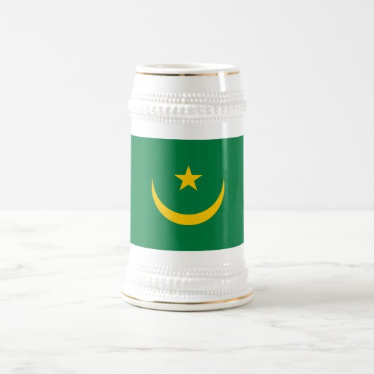モーリタニアの旧国旗 ビールジョッキ (中央)