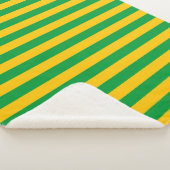 モーリタニアストライプ国旗の国シンボル緑の黄色 シェルパブランケット (3/4)