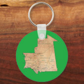 モーリタニアマップキーチェーン キーホルダー (正面)