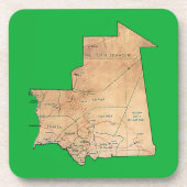 モーリタニアマップコースター コースター (正面)