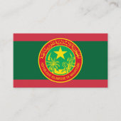 モーリタニア国旗とシール、モーリタニア国旗 名刺 (正面)