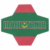 モーリタニア国旗の愛らしい愛国心 サッカーボール (フラット)
