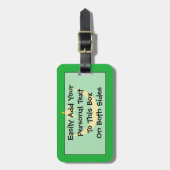 モーリタニア国旗簡単ID ラゲッジタグ (正面縦)