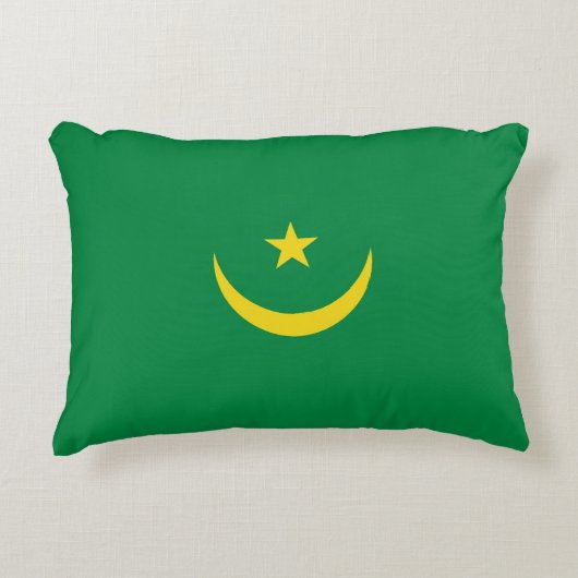 モーリタニア国旗 アクセントクッション (正面)