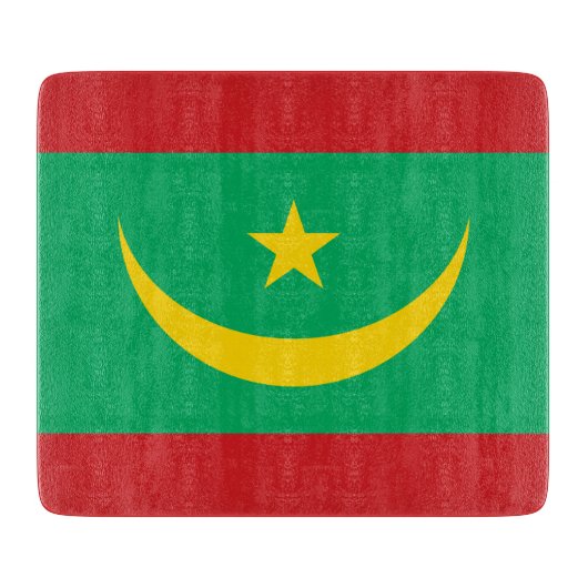 モーリタニア国旗 カッティングボード (正面)