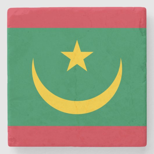 モーリタニア国旗 ストーンコースター (正面)
