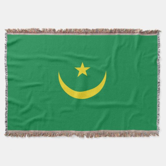 モーリタニア国旗 スローブランケット (正面)