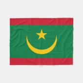 モーリタニア国旗 フリースブランケット (正面(横))