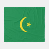 モーリタニア国旗 フリースブランケット (正面(横))