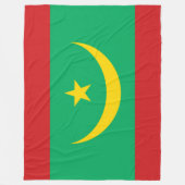 モーリタニア国旗 フリースブランケット (正面)