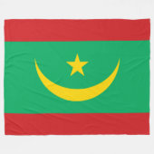 モーリタニア国旗 フリースブランケット (正面(横))