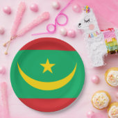 モーリタニア国旗 ペーパープレート (パーティー)