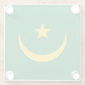 モーリタニア旧国旗 ガラスコースター (裏面)