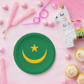 モーリタニア旧国旗 ペーパープレート (パーティー)