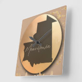 モーリタニア スクエア壁時計 (傾斜)