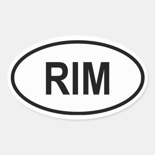 モーリタニア「RIM」 楕円形シール (正面)